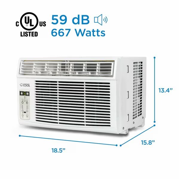 8,000 BTU Window Air Conditioner, Commercial Cool, Mfr#: CC08WT